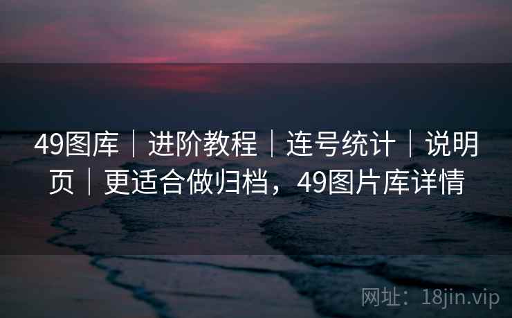 49图库｜进阶教程｜连号统计｜说明页｜更适合做归档，49图片库详情